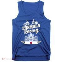 Japanese Auto Race Japan Flag Formula Racing Car Blueprint Great Gift Tank Top thumb 0