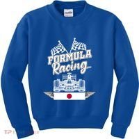Japanese Auto Race Japan Flag Formula Racing Car Blueprint Great Gift Kids Sweatshirt thumb 0