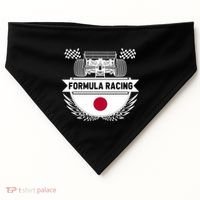 Japanese Auto Race Japan Flag Formula Racing Car Blueprint Gift USA-Made Doggie Bandana thumb 0