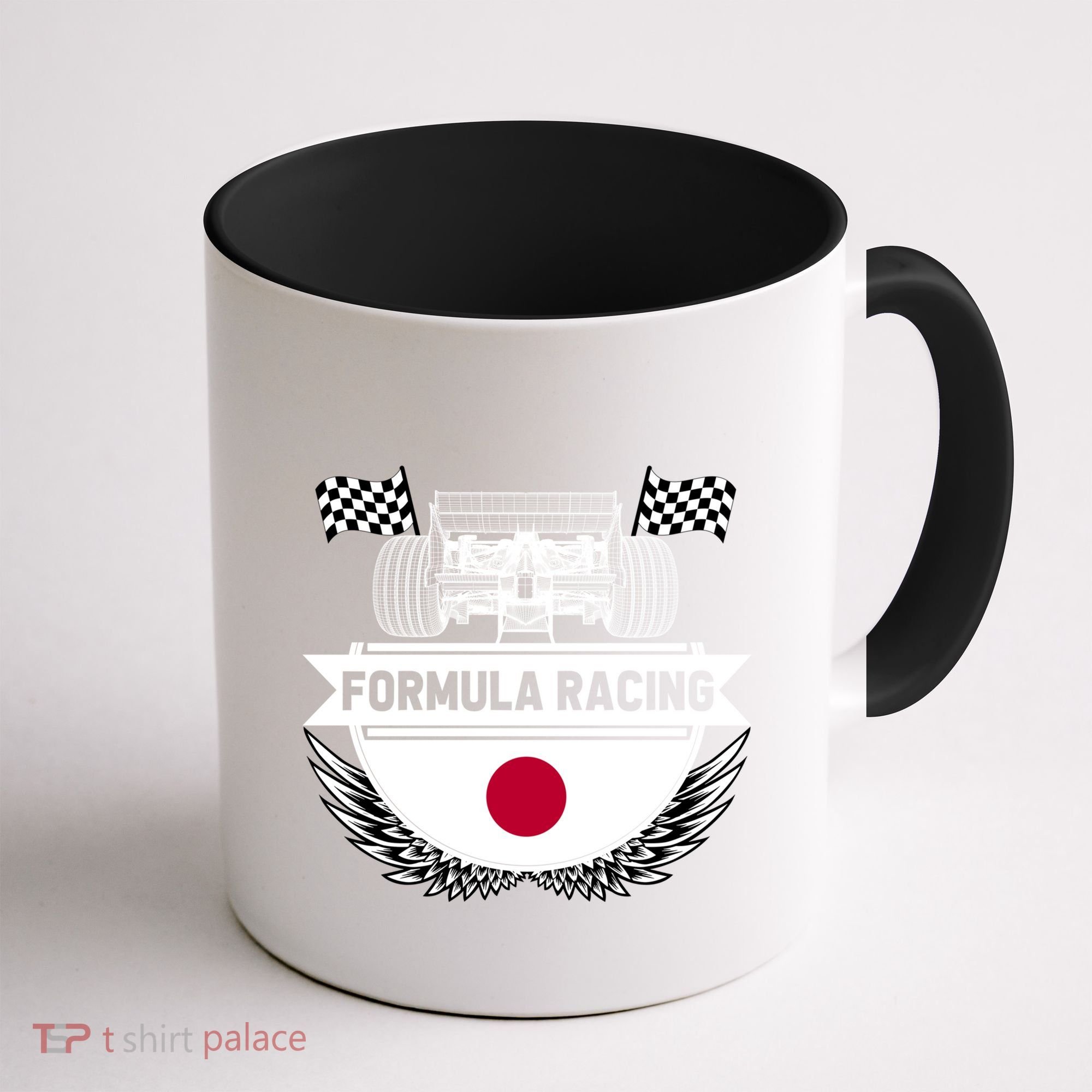 Japanese Auto Race Japan Flag Formula Racing Car Blueprint Gift Coffee Mug
