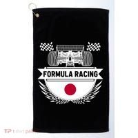 Japanese Auto Race Japan Flag Formula Racing Car Blueprint Gift Golf Towel thumb 0