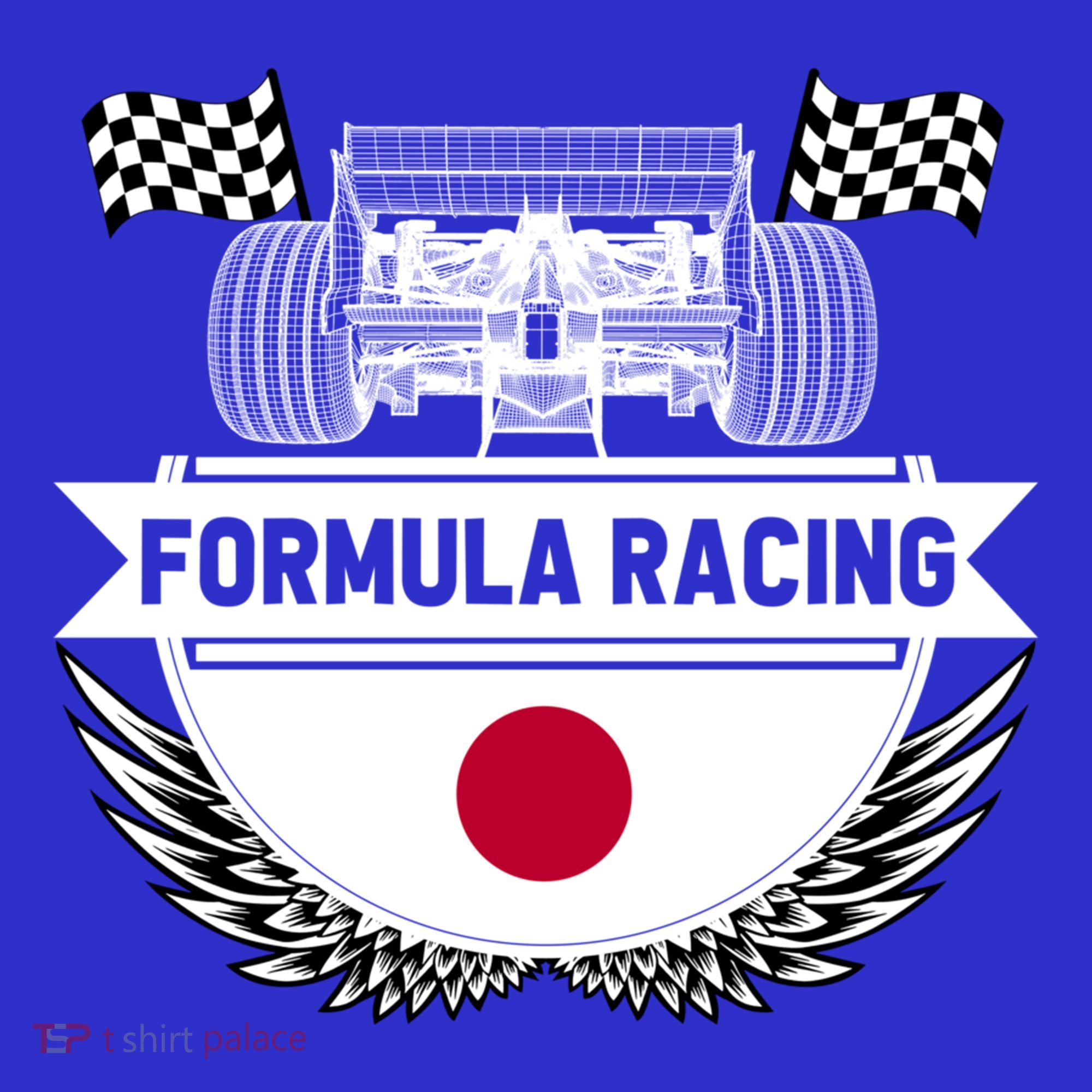Japanese Auto Race Japan Flag Formula Racing Car Blueprint Gift T-Shirt