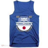 Japanese Auto Race Japan Flag Formula Racing Car Blueprint Gift Tank Top thumb 0