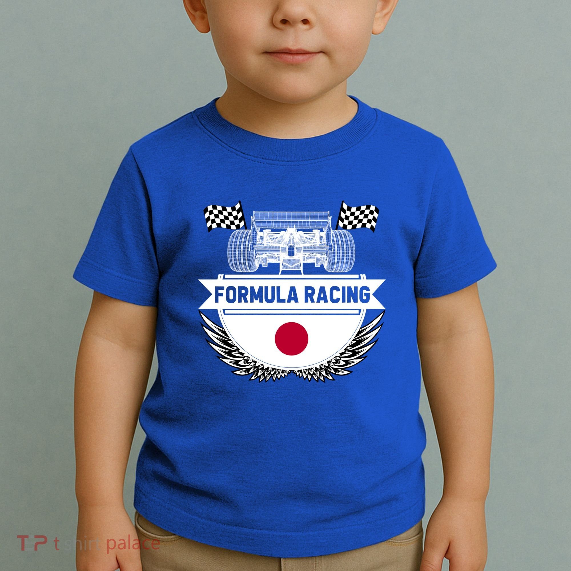 Japanese Auto Race Japan Flag Formula Racing Car Blueprint Gift Toddler T-Shirt