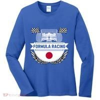 Japanese Auto Race Japan Flag Formula Racing Car Blueprint Gift Women's Long Sleeve Shirt thumb 0