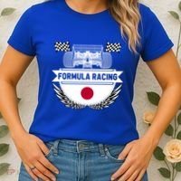 Japanese Auto Race Japan Flag Formula Racing Car Blueprint Gift Women's T-Shirt thumb 2