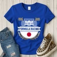 Japanese Auto Race Japan Flag Formula Racing Car Blueprint Gift Women's T-Shirt thumb 3