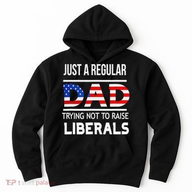 Just A Regular Dad Trying Not To Raise Liberals Fathers Day Hoodie