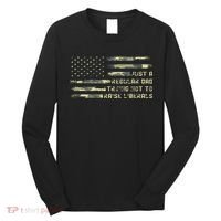 Just A Regular Dad Trying Not To Raise Liberals Camouflage Long Sleeve Shirt thumb 0