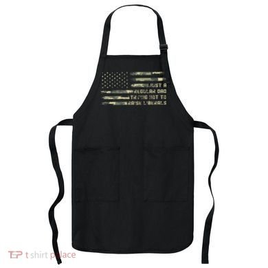 Just A Regular Dad Trying Not To Raise Liberals Camouflage Apron