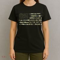 Just A Regular Dad Trying Not To Raise Liberals Camouflage T-Shirt thumb 4