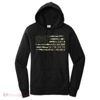 Just A Regular Dad Trying Not To Raise Liberals Camouflage Women's Hoodie thumb 0