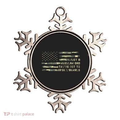 Just A Regular Dad Trying Not To Raise Liberals Camouflage Ornament