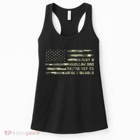 Just A Regular Dad Trying Not To Raise Liberals Camouflage Women's Tank Top thumb 0