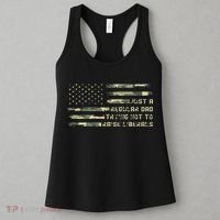 Just A Regular Dad Trying Not To Raise Liberals Camouflage Women's Tank Top thumb 3