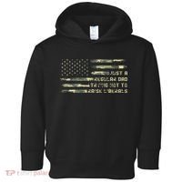 Just A Regular Dad Trying Not To Raise Liberals Camouflage Toddler Hoodie thumb 0