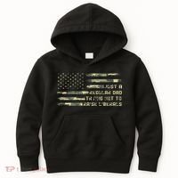 Just A Regular Dad Trying Not To Raise Liberals Camouflage Kids Hoodie thumb 0