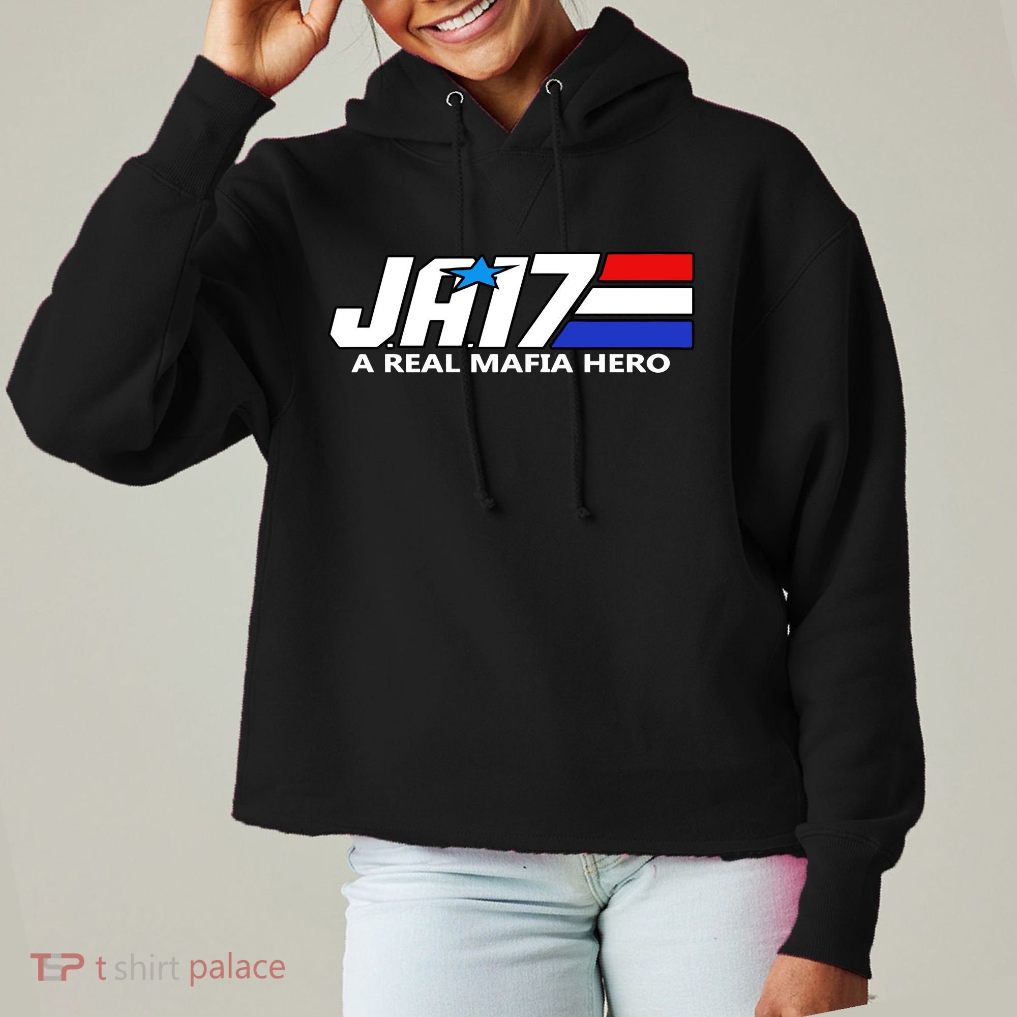 Ja17 A Real Mafia Hero Ladies Heavyweight Boxy Pullover Hoodie