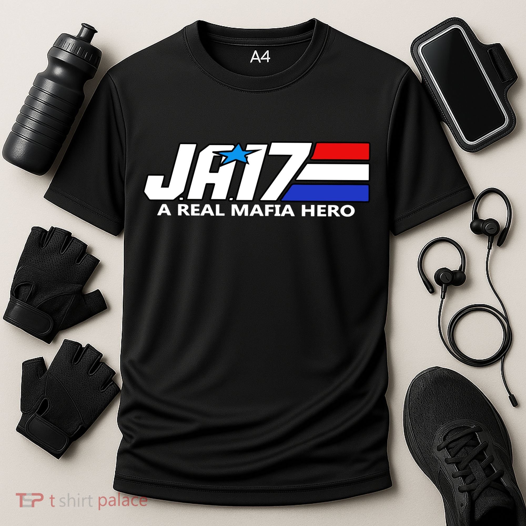 Ja17 A Real Mafia Hero Cooling Performance Crew T-Shirt