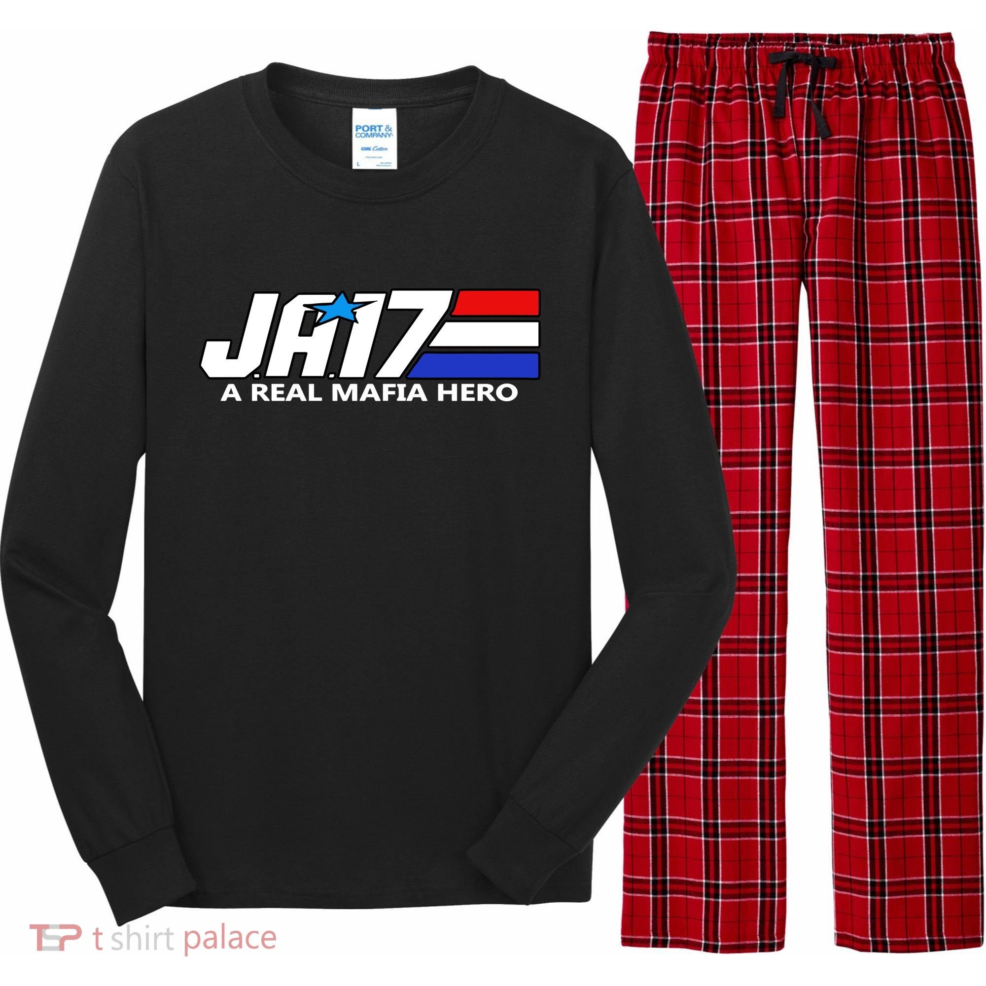 Ja17 A Real Mafia Hero Long Sleeve Pajama Set