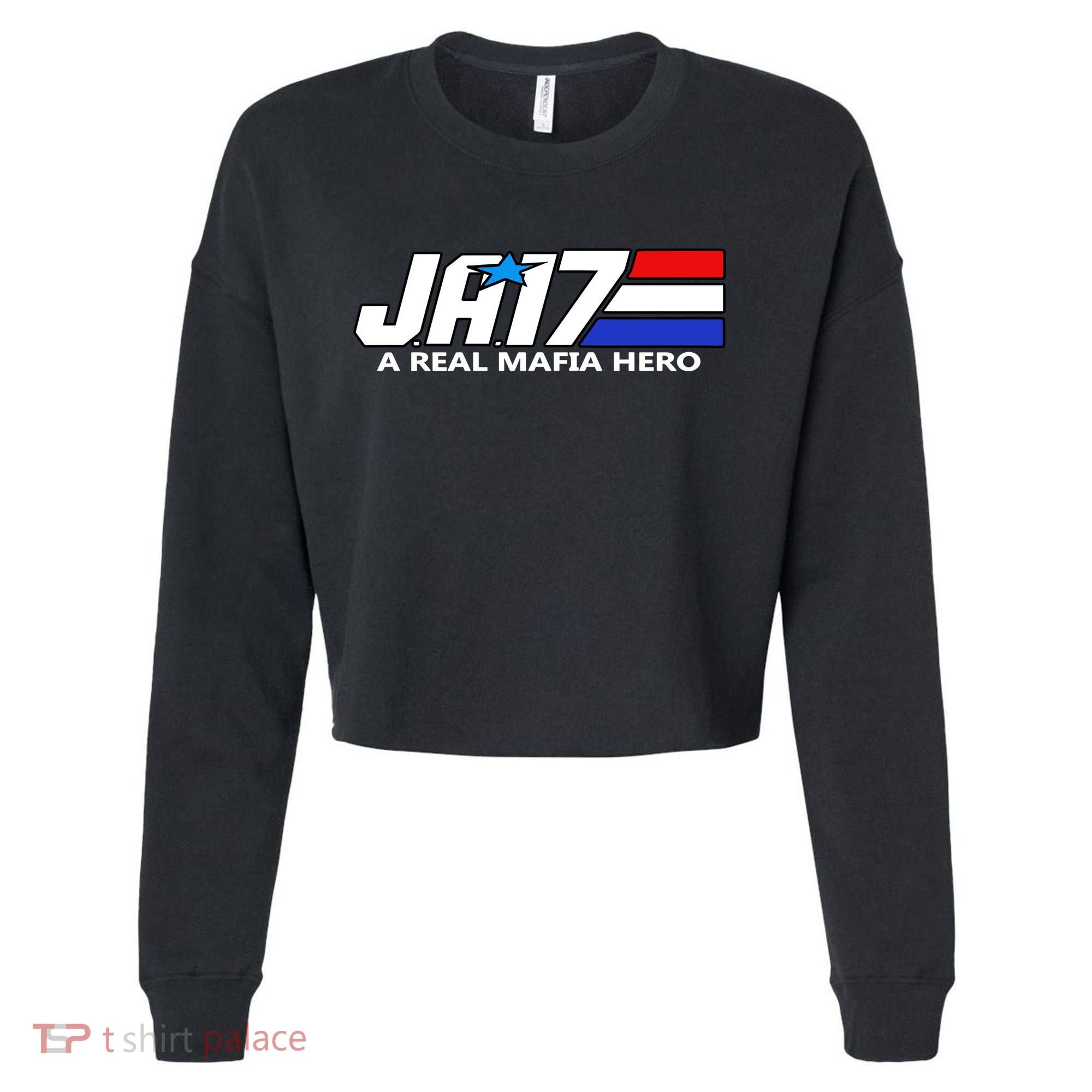 Ja17 A Real Mafia Hero Cropped Pullover Crew