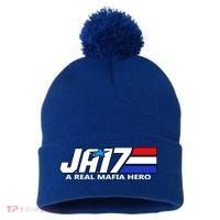 Ja17 A Real Mafia Hero Pom Pom 12in Knit Beanie thumb 0