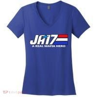 Ja17 A Real Mafia Hero Women's V-Neck T-Shirt thumb 0