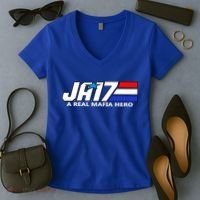 Ja17 A Real Mafia Hero Women's V-Neck T-Shirt thumb 2