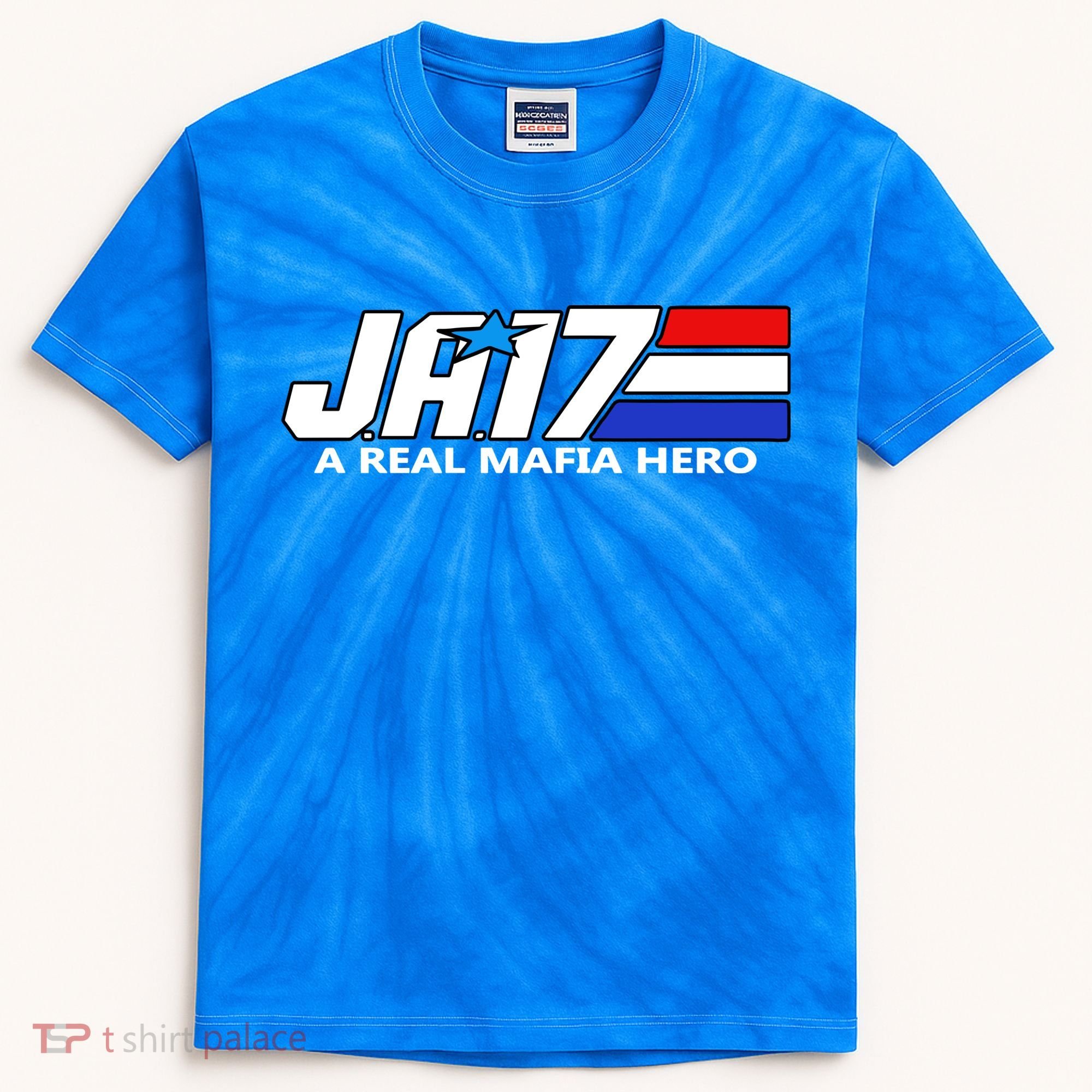 Ja17 A Real Mafia Hero Kids Tie-Dye T-Shirt