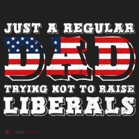 Just A Regular Dad Trying Not To Raise Liberals Father's Day Women's Sweatshirt thumb 2
