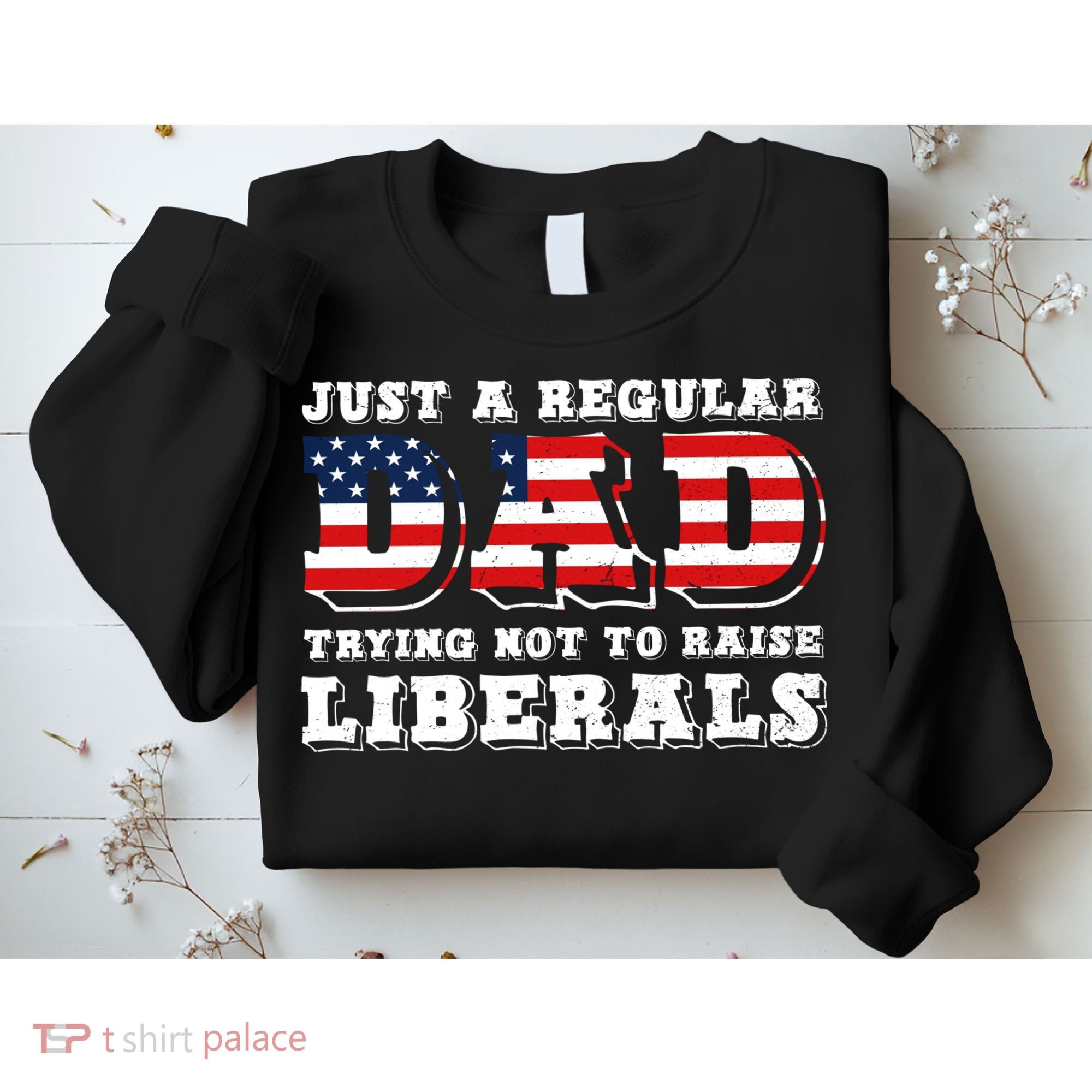 Just A Regular Dad Trying Not To Raise Liberals Father's Day Sweatshirt