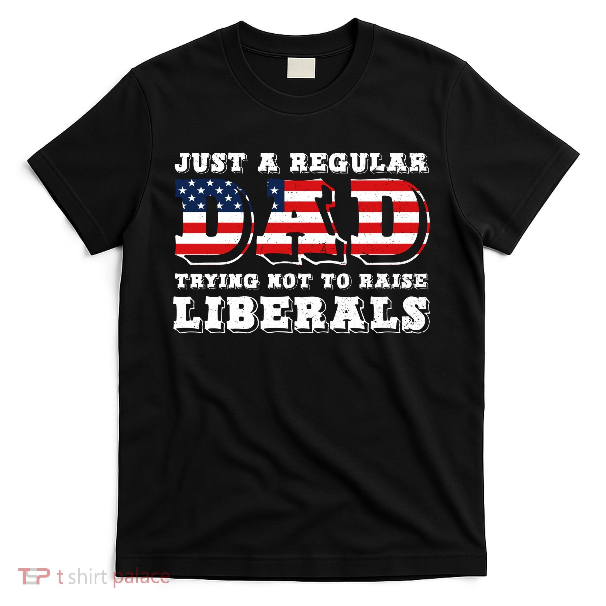 Just A Regular Dad Trying Not To Raise Liberals Father's Day T-Shirt
