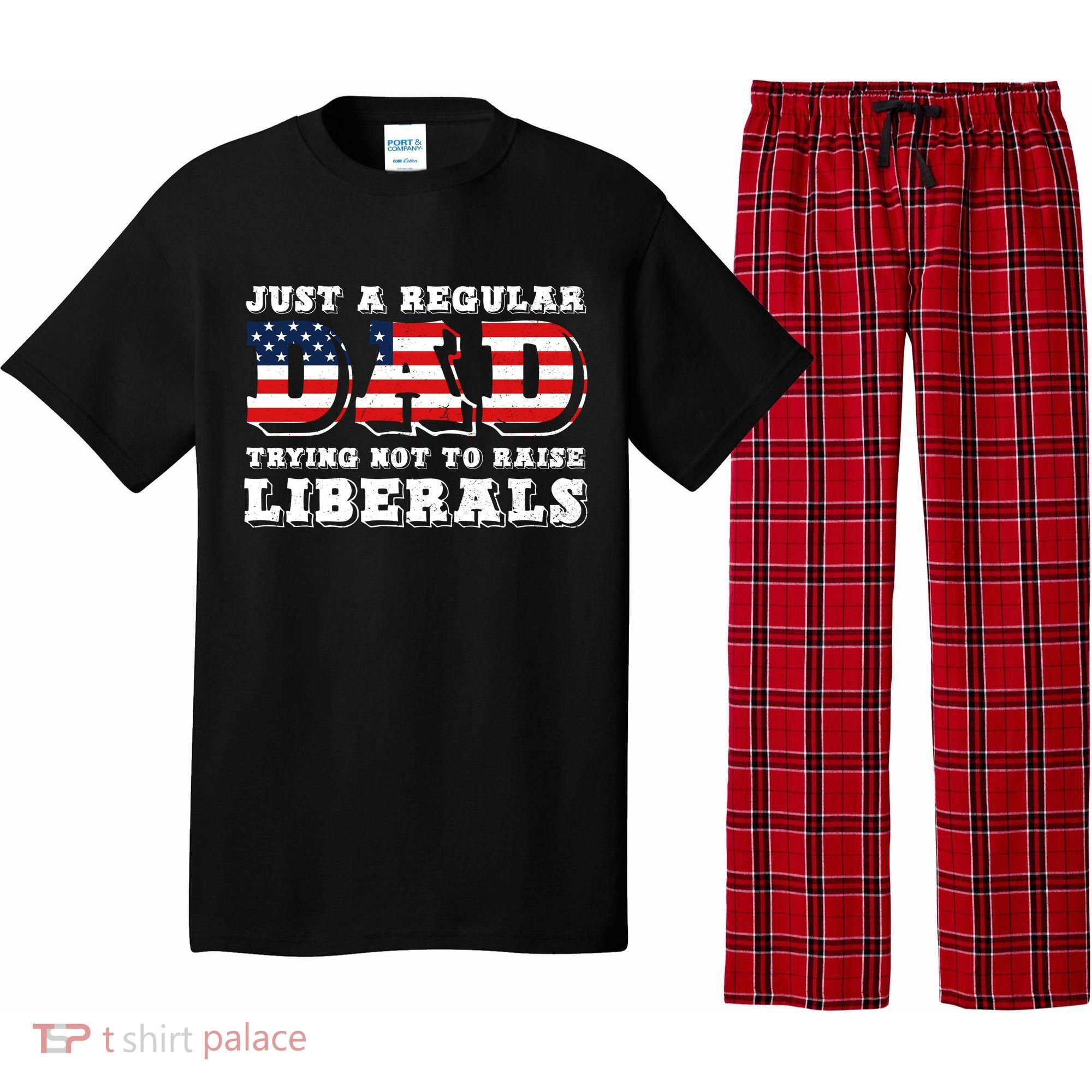 Just A Regular Dad Trying Not To Raise Liberals Father's Day Pajama Set