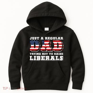 Just A Regular Dad Trying Not To Raise Liberals Father's Day Kids Hoodie