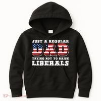 Just A Regular Dad Trying Not To Raise Liberals Father's Day Kids Hoodie thumb 0