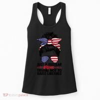 Just A Regular Mom Trying Not To Raise Liberals Women's Tank Top thumb 0