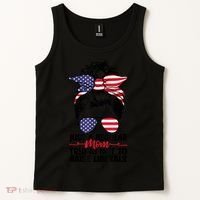 Just A Regular Mom Trying Not To Raise Liberals Tank Top thumb 2