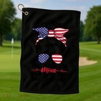 Just A Regular Mom Trying Not To Raise Liberals Golf Towel thumb 1