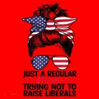 Just A Regular Mom Trying Not To Raise Liberals Santa Hat thumb 1