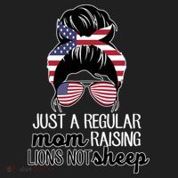Just A Regular Mom Raising Lions Not Sheep Hat thumb 2