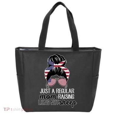Just A Regular Mom Raising Lions Not Sheep Tote Bag