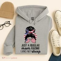 Just A Regular Mom Raising Lions Not Sheep Hoodie thumb 4