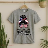 Just A Regular Mom Raising Lions Not Sheep T-Shirt thumb 2