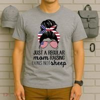 Just A Regular Mom Raising Lions Not Sheep T-Shirt thumb 6