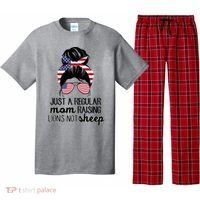 Just A Regular Mom Raising Lions Not Sheep Pajama Set thumb 0