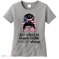 Just A Regular Mom Raising Lions Not Sheep Women's T-Shirt thumb 0