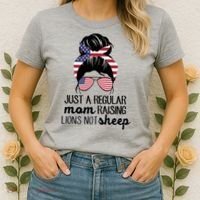Just A Regular Mom Raising Lions Not Sheep Women's T-Shirt thumb 2