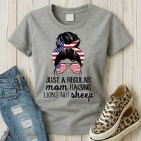 Just A Regular Mom Raising Lions Not Sheep Women's T-Shirt thumb 3