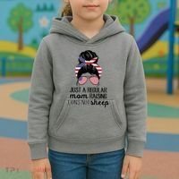 Just A Regular Mom Raising Lions Not Sheep Kids Hoodie thumb 3