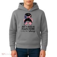 Just A Regular Mom Raising Lions Not Sheep Kids Hoodie thumb 4
